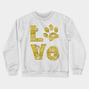 gold glitter for cats lovers Crewneck Sweatshirt